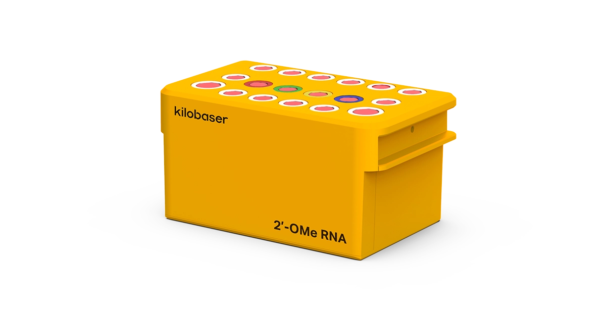 2'-OMe RNA reagent cartridge for Kilobaser one-XT personal DNA & RNA synthesizer.