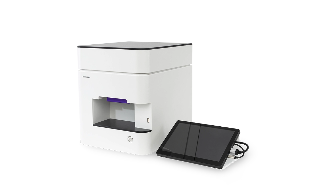 Kilobaser personal DNA and RNA synthesizer in benchtop size. Print your DNA oligos, RNA oligos and DNA probes on demand.